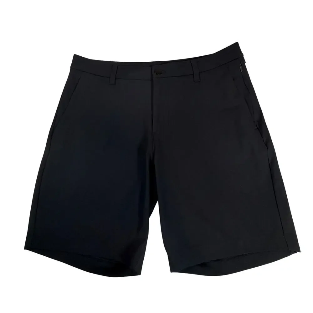 Lululemon Commission Shorts Classic Fit 9” LM7B96S Warpstreme Black Men Sz 33